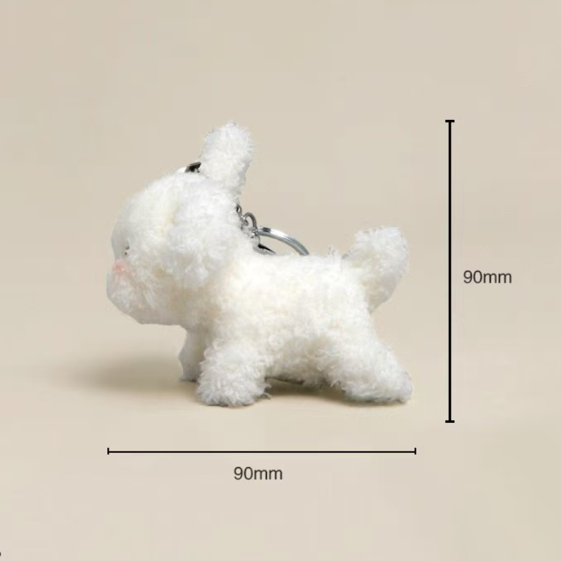 Cute Fried Egg Dog Keychain