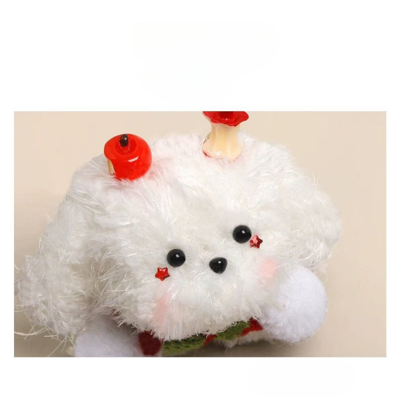 Christmas Fluffy Pup Keychain