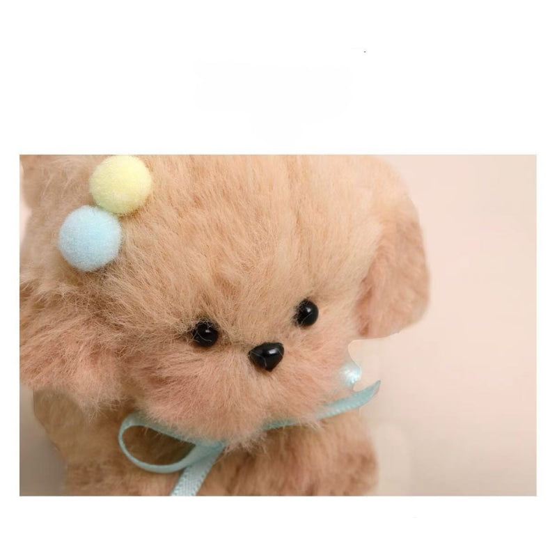 Fluffy Brown Dog Keychain