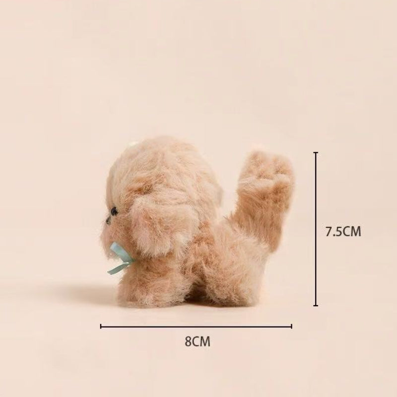 Fluffy Brown Dog Keychain