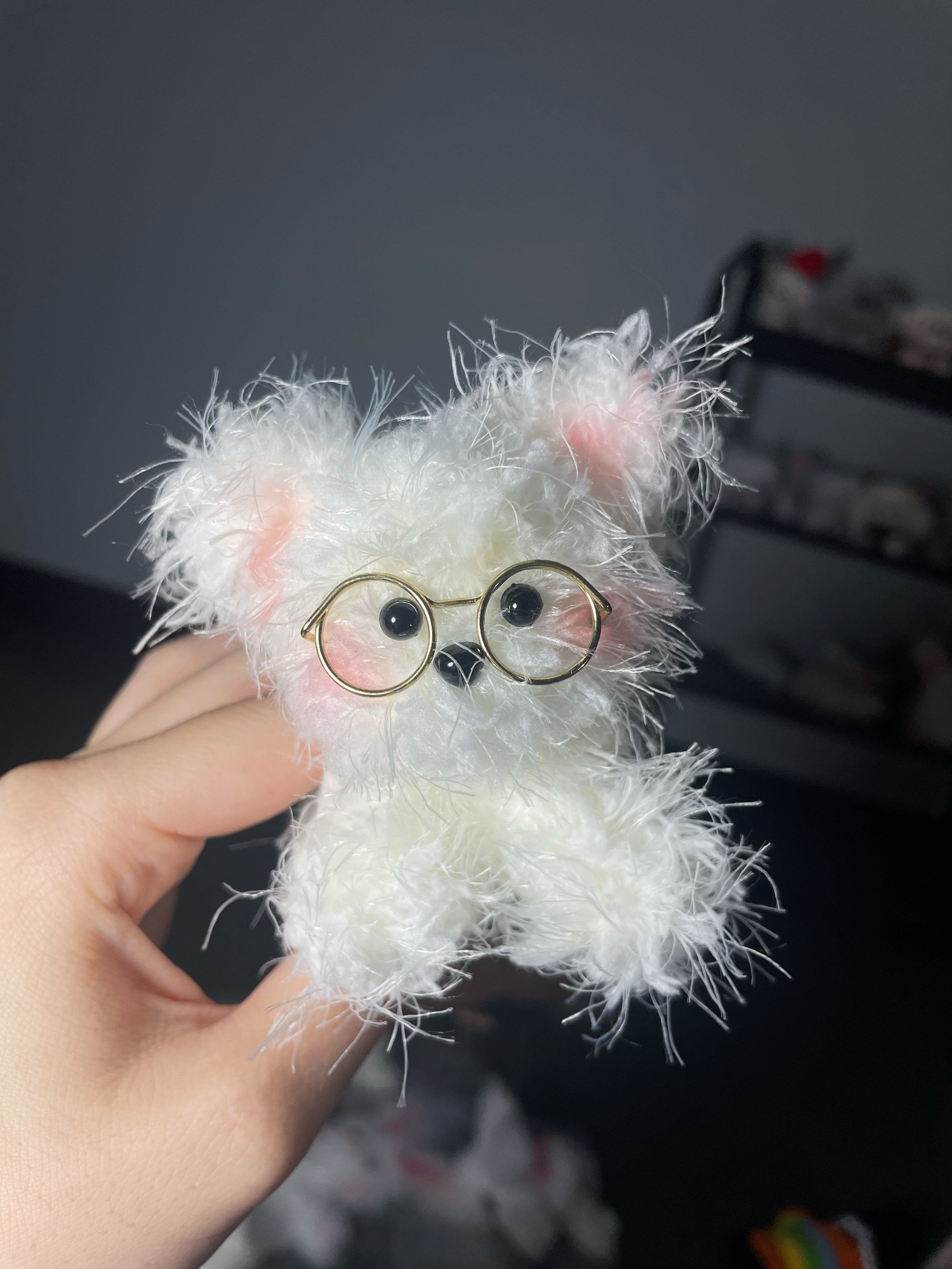 Adorable Pipe Cleaner Dog with Tiny Glasses