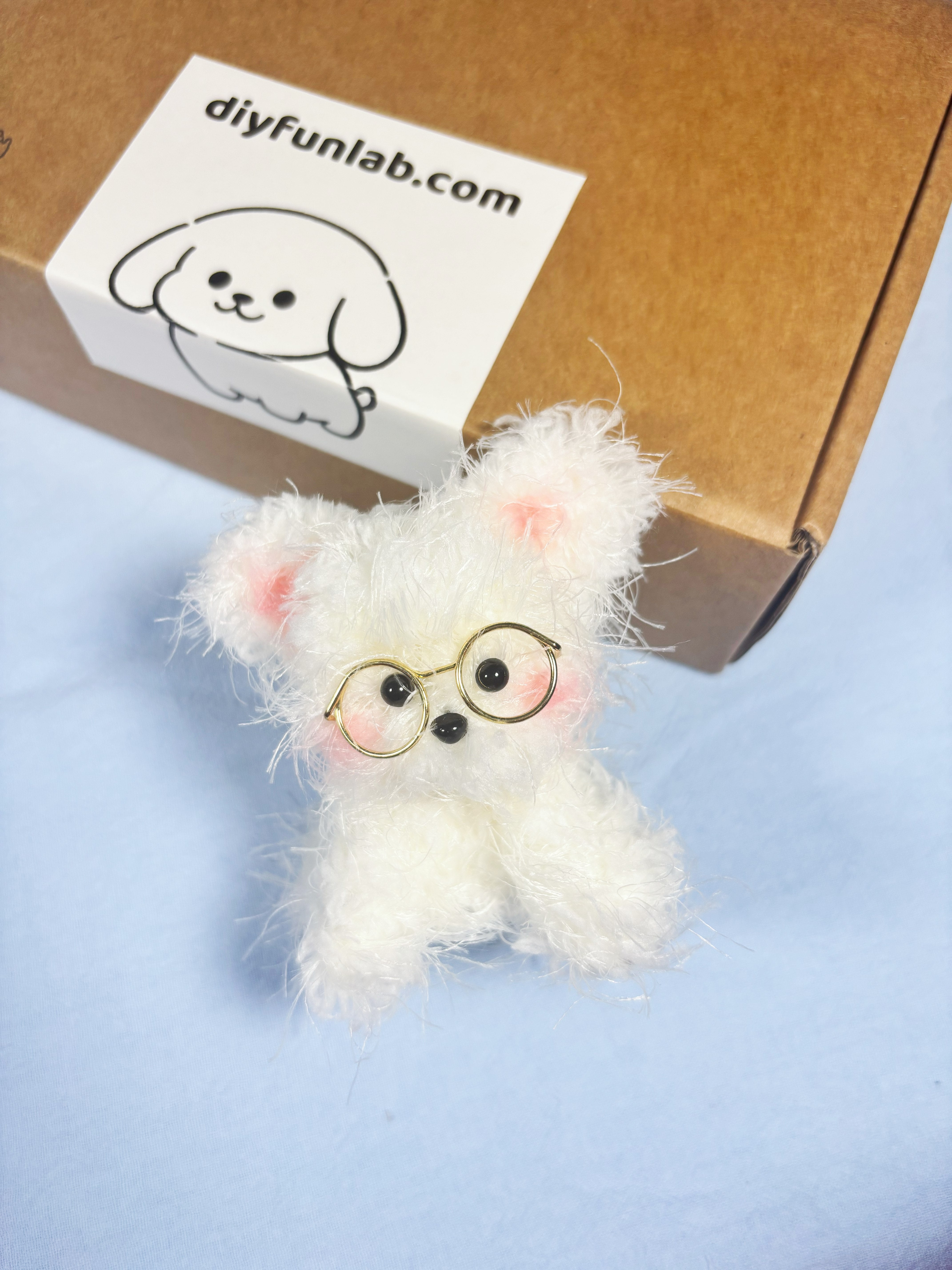 Adorable Pipe Cleaner Dog with Tiny Glasses